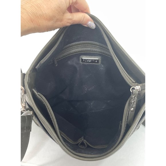Rosetti Handbag Olive Green Shoulder Strap Silver Metal Hardware Top Zip, Snaps - Picture 12 of 16